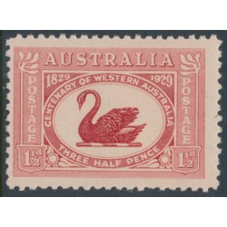 AUSTRALIA - 1929 1½d carmine-red Swan, MNH – SG # 116