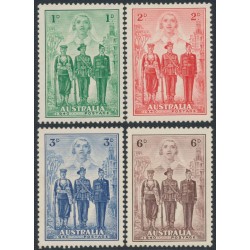 AUSTRALIA - 1940 1d to 6d Australian Imperial Forces (AIF) set of 4, MH – SG # 196-199