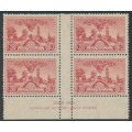 AUSTRALIA - 1936 2d red SA, imprint block of 4, 'retouched sky', MH – ACSC # 171zb