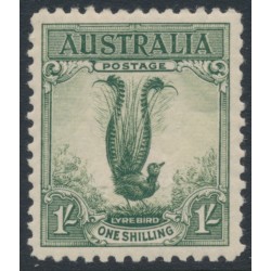 AUSTRALIA - 1932 1/- yellow-green Lyrebird, MNH – SG # 140a