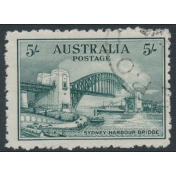 AUSTRALIA - 1932 5/- blue-green Sydney Harbour Bridge, CTO – SG # 143  