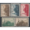 RUSSIA / USSR - 1934 Lenin Mausoleum set of 5, used – Michel # 467-471