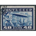 RUSSIA / USSR - 1930 40K deep blue Graf Zeppelin, perf. 10½, used – Michel # 390B