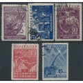 RUSSIA / USSR - 1942 20K to 45K Great Fatherland War set of 5, used – Michel # 842-846