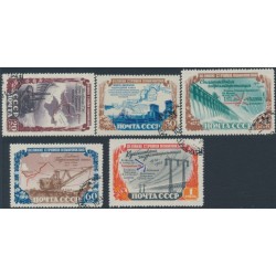 RUSSIA / USSR - 1951 Hydroelectric Power Stations set of 5, used – Michel # 1601-1605