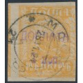 RUSSIA / USSR - 1924 1Kop Postage Due on 100R yellow Agriculture, thin paper, used – Michel # P10yb