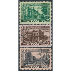 RUSSIA / USSR - 1950 Anniversary of The Azerbaijan SSR set of 3, used – Michel # 1477-1479