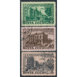 RUSSIA / USSR - 1950 Anniversary of The Azerbaijan SSR set of 3, used – Michel # 1477-1479