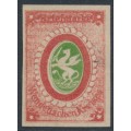 RUSSIA / WENDEN - 1864 2K carmine/green Livonian Coat of Arms, imperforate, MNG – Michel # 4