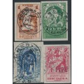 RUSSIA / USSR - 1923 Agriculture & Industry set of 4, imperf., used – Michel # 224C-227C