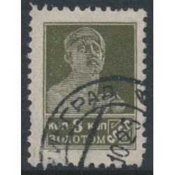 RUSSIA / USSR - 1924 8K olive Farmer, perf. 12:12, no watermark, used – Michel # 249IB