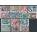 RUSSIA / USSR - 1938 Air Sports set of 9, plus o/p set of 5, used – Michel # 637-645 + 709-713