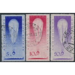 RUSSIA / USSR - 1933 Stratospheric Balloon set of 3, used – Michel # 453-455