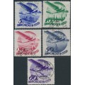 RUSSIA / USSR - 1933 Civil Aviation set of 5, with watermark, used – Michel # 462Y-466Y