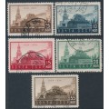 RUSSIA / USSR - 1934 Lenin Mausoleum set of 5, used – Michel # 467-471