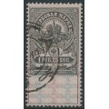 RUSSIA - 1918 1.25R brown-black Stamp Duty, perf. 12:12½, used – Michel # 145A