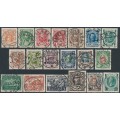 RUSSIA - 1913-1916 Romanov Dynasty set of 19, used – Michel # 82-98 + 113-114 