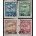 RUSSIA / USSR - 1924 Airmail overprints set of 4, used – Michel # 267-270