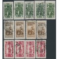 RUSSIA / USSR - 1925 The 1905 Revolution set of 3, various types, used – Michel # 302-304