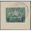 RUSSIA / LEVANT - 1913 10Pi on 1R green Romanov issue, used – Michel # 72