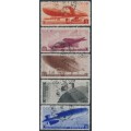 RUSSIA / USSR - 1934 Zeppelins set of 5, used – Michel # 483-487