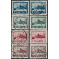 RUSSIA / USSR - 1925 Lenin Mausoleum sets of 4, perf. & imperf., used – Michel # 292-295