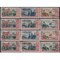 RUSSIA / USSR - 1947 October Revolution sets, used – Michel # 1162-1167