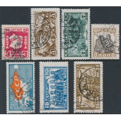 RUSSIA / USSR - 1927 October Revolution set of 7, used – Michel # 328-334