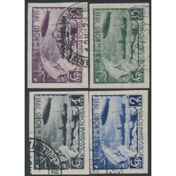RUSSIA / USSR - 1931 Zeppelin Polar Flight set of 4, imperf., used – Michel # 402B-405B 