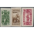 RUSSIA / USSR - 1925 The 1905 Revolution set of 3, imperf., MH – Michel # 302B-304B