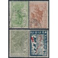 RUSSIA / USSR - 1930 2K to 14K Red Cavalry set of 4, used – Michel # 385-388