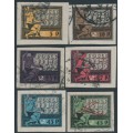 RUSSIA - 1922 October Revolution set of 6, used – Michel # 195-200