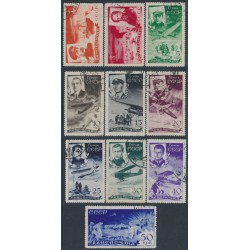 RUSSIA / USSR - 1935 Rescue of the Ice-Breaker Chelyuskin set, used – Michel # 499-508 