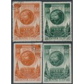 RUSSIA / USSR - 1946 October Revolution sets, perf. & imperf., used – Michel # 1074-1075