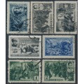 RUSSIA / USSR - 1942 Heroes of the Soviet Union set of 7, used – Michel # 829-835