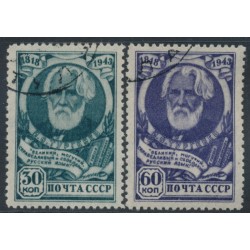 RUSSIA / USSR - 1943 Turgenev set of 2, used – Michel # 883-884