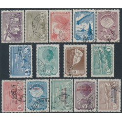 RUSSIA / USSR - 1938 Air Sports set, plus overprints, used – Michel # 637-645+709-713