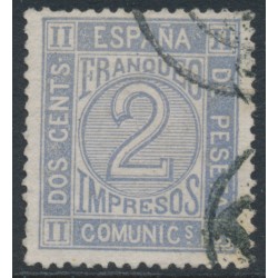 SPAIN - 1872 2c grey-lilac Newspaper Stamp, used – Michel # 110a