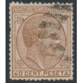 SPAIN - 1875 40c red-brown King Alfonso XII, used – Michel # 171