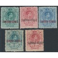 SPAIN - 1920 King Alfonso XIII set of 5 airmail overprints, MH – Michel # 250-254