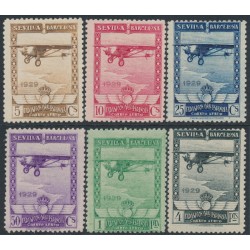 SPAIN - 1929 International Exhibition airmail set of 6, MH – Michel # 422-427