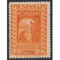 SPAIN - 1931 50c orange Montserrat, perf. 11¼:11¼, MH – Michel # 607A