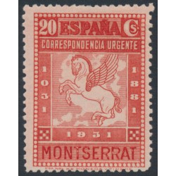 SPAIN - 1931 20c red Montserrat express stamp, perf. 11¼:11¼, MH – Michel # 611A