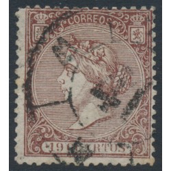SPAIN - 1866 19Cs brown Queen Isabella II, used – Michel # 76