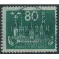 SWEDEN - 1924 80öre blue-green World Postal Congress, used – Facit # 207