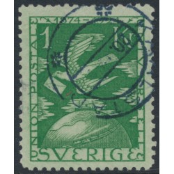 SWEDEN - 1924 1Kr green UPU Anniversary, used – Facit # 223