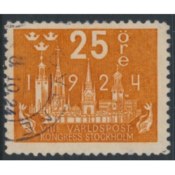 SWEDEN - 1924 25öre orange World Postal Congress, used – Facit # 200