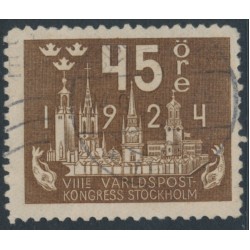 SWEDEN - 1924 45öre brown World Postal Congress, used – Facit # 204