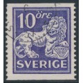 SWEDEN - 1934 10öre violet Lion, type II, perf. 13, no watermark, used – Facit # 146Ea