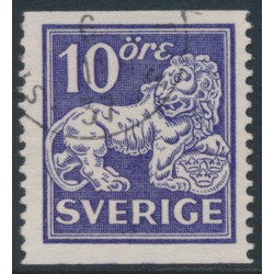 SWEDEN - 1934 10öre violet Lion, type II, perf. 13, no watermark, used – Facit # 146Ea